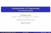 Fundamentals of Programming - ReTiS Labretis.sssup.it/~lipari/courses/infbase2012/09.state_machines.pdf · Fundamentals of Programming Finite State Machines Giuseppe Lipari lipari
