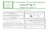 Fountain East Bubbles March 2017 - WordPress.com · 02.03.2017 · used eyeglasses, cases, and cell phones for the Lions Club. A collection box is located on a shelf in the clubhouse