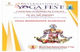 PRE FEST YOGA WORKSHOPS - yogamdniy.nic.in · Venue : 5 Tratak Room, Morarji Desai National Institute of Yoga, New Delhi Venue : ... Yoga Sadhana of Art of Living Yoga Teacher Timings