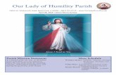 Our Lady of Humility Parish · Jerry and Ginny Merkel, Tom, Sco, ... 11:00AM (1) J. Jones (2) D. Grampovnik ... serious sins, the number of mes ...