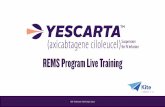 REMS Program Live Training - YESCARTA™ - REMS · are subject to monitoring by Kite or a third party acting on behalf of Kite to help ensure compliance with the requirements of the