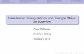 Hamiltonian Triangulations and Triangle Strips: an … · A triangulation is sequential if its dual graph contains a Hamiltonian path such that no three triangulation edges consecutively