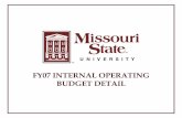 FY07 INTERNAL OPERATING BUDGET DETAIL · 1015803128 MIDWEST CONSORTIUM (MSEP) ... Salary Budget Detail Year Ending June 30, 2007 ...