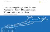 Leveraging SAP on Azure for Business Transformation · and decisions to compete and win. ... Two global hyperscale clouds dominate the marketplace . ... Tableau and you need your
