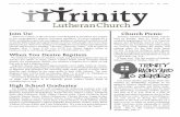 Church Picnic Trinity's Annual Church Picnic wi l be he … · Publication of Trinity Lutheran Church • Evangelical Lutheran Church in America • trinity-ec.org • 2017, May—Vol.LXIII