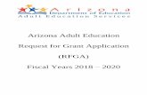 FY2018-2020 Arizona Adult Education Request for … · FY2018-2020 Arizona Adult Education Request for Grant Application ... the Arizona Department of Education ... FY2018-2020 Arizona