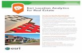 Esri Location Analytics for Real Estate · The Top Five Benefits Why Real Estate Professionals Need Location Analytics We’ve all heard the mantra: location, location, location.