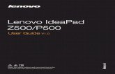 Lenovo IdeaPad Z500/P500 - BrandZone. Интересно ... · Lenovo IdeaPad Z500/P500 ... The illustrations in this manual may differ from the actual product. ... Lenovo offers