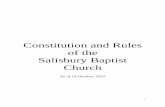 Constitution and Rules of the Salisbury Baptist Churchs3-ap-southeast-2.amazonaws.com/.../Resources/PDF/Constitution.pdf · Constitution and Rules of the Salisbury Baptist Church