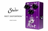 USER GUIDE - Suhr · USER GUIDE ™ ® Thank you for ... Plug your guitar into the input jack and connect your amp to the output jack. ... Modern Rock Rhythm: Drive: 5 Voicing: Middle