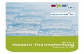 Modern Thermoforming - IPI · 09:15 - 10:45 Modern Thermoforming: ... Plastic packages now ... Plant tour MEDIPACK AG, Schaffhausen