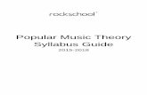 Rockschool Popular Music Theory Syllabus Guide … · extended to include ‘brass’ (trumpet, trombone and saxophone) and string (violin, viola and cello) ... Writing scales with