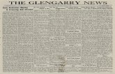 THE GLENGARRY · The Glengarry News, Alexandria ... opening his remarks _ askedthe the did not bring ... Loehiel on behalf of the Recon-1,party he stated that the Recon love could