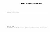 4071 Manua Rev - Facultad de Ingeniería · B&K Precision Model 4071 User’s Manual B+K Precision Corp. ALL RIGHTS RESERVED PRODUCT AND DOCUMENTATION NOTICE: B+K Precision reserves