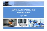 SORL Auto Parts, Inc. · automotive parts production) ... continuous truck demand Urban expansion fuels higher demand for buses Intensive need for cargo transportation, etc.
