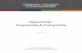 DegreeVerify Programming and Testing Guide2018-6-22 · DegreeVerify Programming & Testing Guide June 21, 2018 1 2300 Dulles Station Blvd., Suite 220, Herndon, VA, 20171 … 703.742.4200
