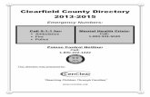 Clearfield County Directory 2013-2015 - CenClear / … · Clearfield County Directory 2013-2015 ... Clearfield County Domestic Relations Section ... North Central Job Training Partnership