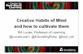 Creative Habits of Mind and how to cultivate them - …€¦ · Creative Habits of Mind and how to cultivate them Bill Lucas, Professor of Learning @LucasLearn @EducatingRuby @eed_net