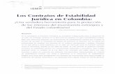 Los Contratos de Estabilidad Jurídica en Colombia · Colombia chose legal stabilization contracts as the ... 2005, a partir de las características de los contratos de estabilidad