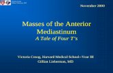 Masses of the Anterior Mediastinum A Tale of Four T'seradiology.bidmc.harvard.edu/LearningLab/respiratory/croog.pdf · with L cardiac contour ... No findings on PE. ... Masses of