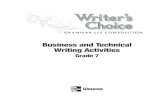 Business and Technical Writing Activities - …site.iugaza.edu.ps/.../files/2016/06/Business-Technical-Writing.pdf · Business and Technical Writing Activities Business and Technical