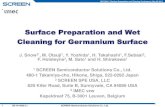 Surface Preparation and Wet Cleaning for Germanium Surface · SPCC2017 (Surface Preparation and Cleaning Conference), Mar 29 2017 1 SE-76-4925-L1 SCREEN Semiconductor Solutions Co.,