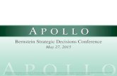 Bernstein Strategic Decisions Conference - apollo.com/media/Files/A/Apollo-V2/documents/... · Bernstein Strategic Decisions Conference May 27, 2015 Information contained herein is