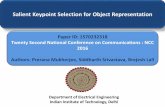 Salient Keypoint Selection for Object Representationweb.iitd.ac.in/~eez138300/assets/slides/NCC.pdf · Salient Keypoint Selection for Object Representation ... SIFT vs KAZE vs SIKA