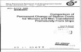 Comparison of Permanent Change of Station Costs … · permanent change of station ... than men transferred for training, and more men than women were directed transfers, which occur
