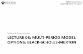 Markus K. Brunnermeier LECTURE 08: MULTI-PERIOD MODEL ... · FIN501 Asset Pricing Lecture 08 Option Pricing (1) LECTURE 08: MULTI-PERIOD MODEL OPTIONS: BLACK-SCHOLES-MERTON Markus