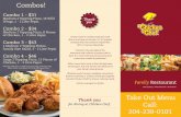 Thank you Take Out Menu Call - Chicken Chef … · Thank you Family Restaurant Take Out Menu Real Quality. Real Selection. Real Value. Chicken Chef is a family restaurant with dine