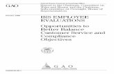 GGD-00-1 IRS Employee Evaluations: Opportunities to Better ... · IRS EMPLOYEE EVALUATIONS Opportunities to Better Balance Customer Service and Compliance Objectives United States