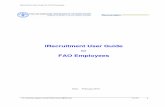 iRecruitment User Guide - Food and Agriculture … · iRecruitment User Guide for FAO Employees ... Click on My Account tab to complete your ... cannot be updated.