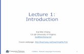 Lecture 1: Introduction - Computer Sciencekc2wc/teaching/NLP16/slides/01-intro.pdf · Lecture 1: Introduction ... Lecture + Seminar No course prerequisites, but I assume ... 15 min