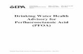 Drinking Water Health Advisory for Perfluorooctanoic Acid ... · Drinking Water Health Advisory for Perfluorooctanoic Acid (PFOA) United States Environmental Protection Agency Office