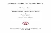 DEPARTMENT OF ECONOMICS - UMass Amherst · DEPARTMENT OF ECONOMICS ... surveys the relevant economic literature—most importantly wage determination—to specify a tutor ... methods