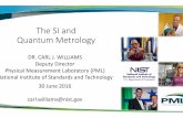 The SI and Quantum Metrology - Società Italiana di Fisica · The SI and Quantum Metrology DR. CARL J. WILLIAMS ... To realize, disseminate, and advance the International System ...