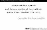 Syndicated loan spreads and the composition of the syndicate · Banking and Corporate Governance Lab Seminar, January 16, 2014 Syndicated loan spreads and the composition of the syndicate