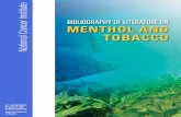 National Cancer Institute · Bibliography of Literature on . MENTHOL AND TOBACCO. U.S. Department of Health and Human Services. National Institutes of Health, National Cancer Institute