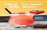 Here Comes the Sun - · PDF fileHere Comes the Sun SUMMER MENU STRAWBERRY ZINFANDEL SANGRIA A refreshing sangria made from a White Zinfandel Moscato wine blend, strawberry vodka, and