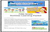 Fifth Grade Summer Learning Packet - … · Multiply Two-Digit by Two-Digit Numbers ... a letter to your new teacher in cursive writing. ... factor pairs for a whole number in the