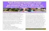 Self-Determination Guide: Promoting Findings and ... · determination among students with disabilities. ... Problem-solving 4. ... Self-Determination Guide: Promoting Findings and