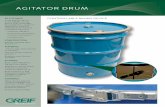 AGITATOR DRUM - Greif UK · Greif Agitator Drum - a controllable mixing device with removable lid suitable for a range of applications ideal for shipping or for in-house small batch