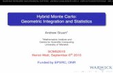 Hybrid Monte Carlo: Geometric Integration and Statistics · Hybrid Monte Carlo: Geometric Integration and Statistics Andrew Stuart1 1Mathematics Institute and Centre for Scientiﬁc