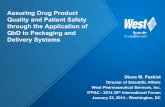 Assuring Drug Product Quality and Patient Safety … · Assuring Drug Product ... CQA Test Method Units Requirement Particles per size range ... Calculate RPN (risk priority number)