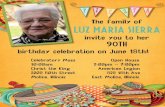 The family of invite you to her 90TH birthday celebration ... · The family of invite you to her 90TH birthday celebration on June 18th! Celebratory Mass Christ the King Street Moline,