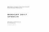 BUDGET 2017 SPEECH - National Treasury budget/2017/1. Provincial... · BUDGET 2017 SPEECH Minister of Finance Dr IH Meyer ... commitment towards the principles of good governance