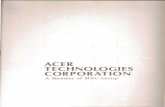 ACER TECHNO OGlES CORPORATION - Classic Tech · -INDUSTRY DEBUT . ATlANTA, Ga., June 1, 1987 -- Acer Technologies Corp., a newly formed ... port; a three-in-one graphics card supporting