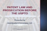 Patent Law and Prosecution Before the USPTO - … · PATENT LAW AND PROSECUTION BEFORE THE USPTO Steve ... section 112 of this title in an application previously ... No amendment