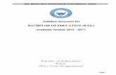 B.Ed. OF EDUCATION - (SYLLA… · DR. BHIM RAO AMBEDKAR UNIVERSITY, AGRA . Page 2 Bachelor of Education (B.Ed.) (Two Year Programme) FIRST YEAR COURSE CONTENT WITH DISTRIBUTION OF